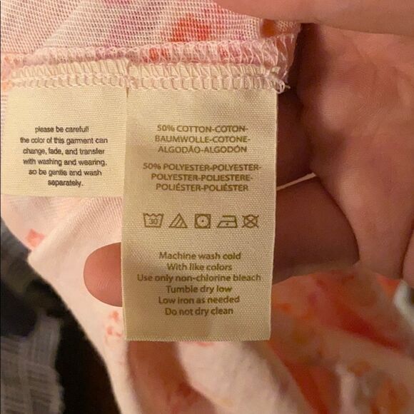 Free People Tourist Floral Design Pink Shirt Contemporary Feminine Casual - Picture 9 of 11